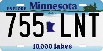 MN license plate 755LNT