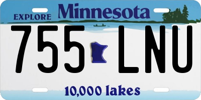 MN license plate 755LNU