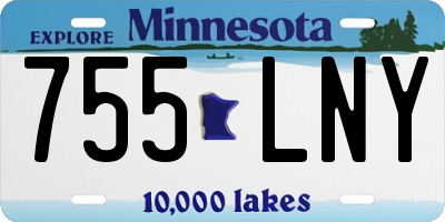 MN license plate 755LNY