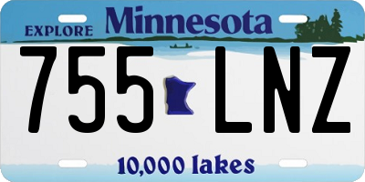 MN license plate 755LNZ