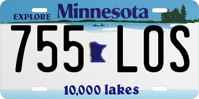 MN license plate 755LOS