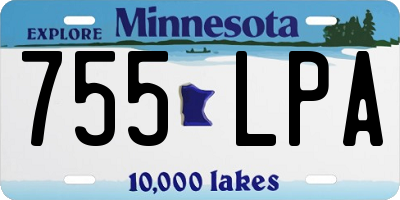 MN license plate 755LPA