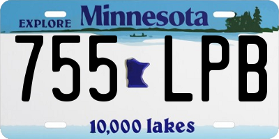 MN license plate 755LPB