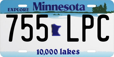 MN license plate 755LPC
