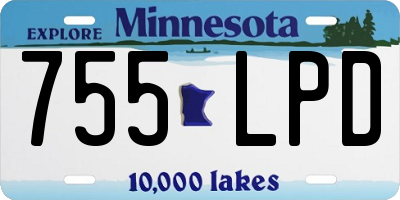 MN license plate 755LPD