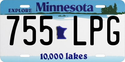 MN license plate 755LPG