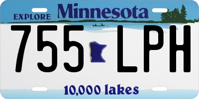 MN license plate 755LPH