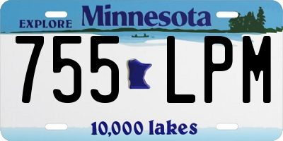 MN license plate 755LPM