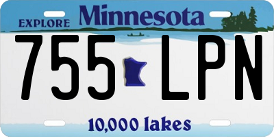 MN license plate 755LPN