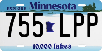 MN license plate 755LPP