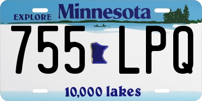 MN license plate 755LPQ