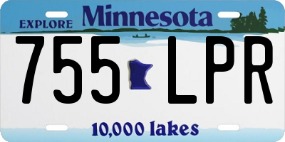 MN license plate 755LPR