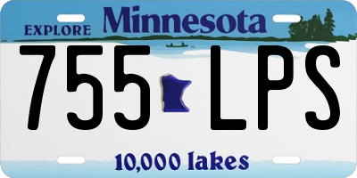 MN license plate 755LPS