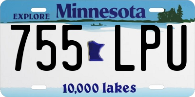 MN license plate 755LPU