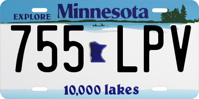 MN license plate 755LPV