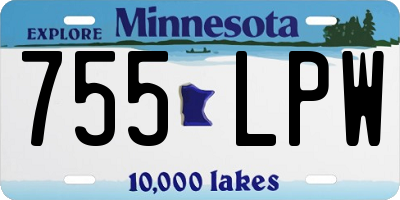 MN license plate 755LPW