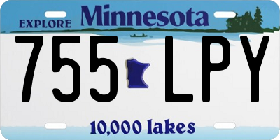 MN license plate 755LPY