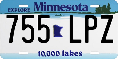 MN license plate 755LPZ