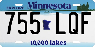 MN license plate 755LQF