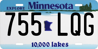 MN license plate 755LQG