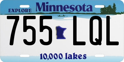 MN license plate 755LQL