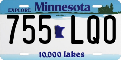 MN license plate 755LQO