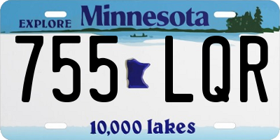 MN license plate 755LQR