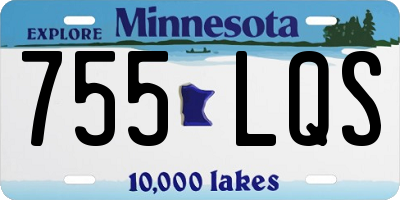MN license plate 755LQS