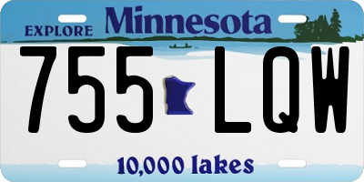 MN license plate 755LQW