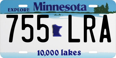 MN license plate 755LRA