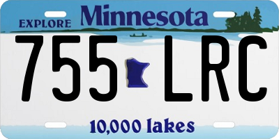 MN license plate 755LRC
