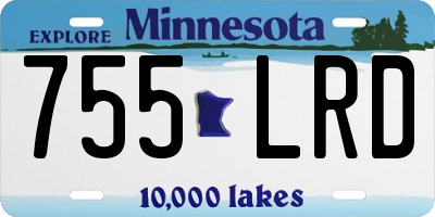 MN license plate 755LRD