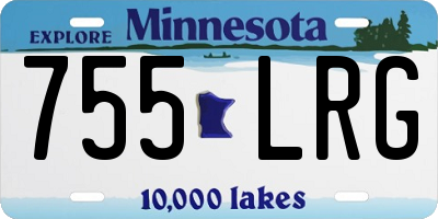MN license plate 755LRG