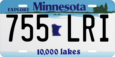 MN license plate 755LRI