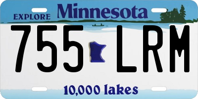 MN license plate 755LRM