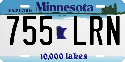 MN license plate 755LRN
