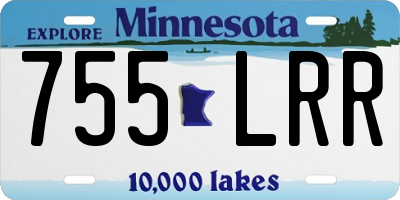 MN license plate 755LRR
