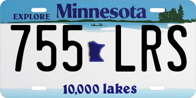 MN license plate 755LRS