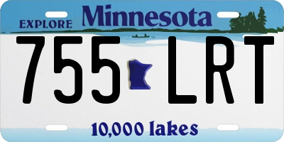 MN license plate 755LRT