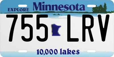MN license plate 755LRV