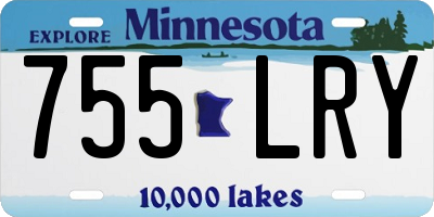MN license plate 755LRY