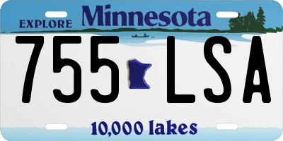 MN license plate 755LSA