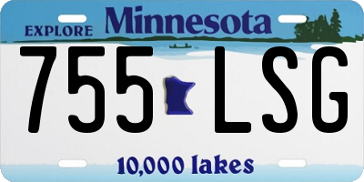 MN license plate 755LSG