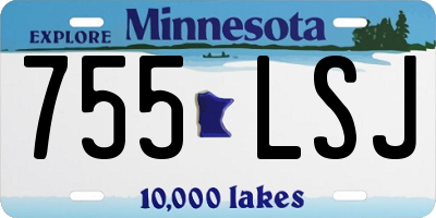 MN license plate 755LSJ