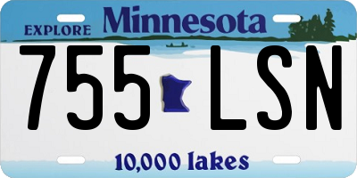 MN license plate 755LSN
