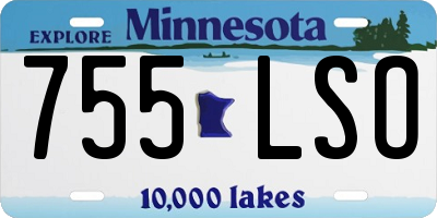 MN license plate 755LSO