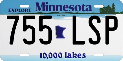 MN license plate 755LSP