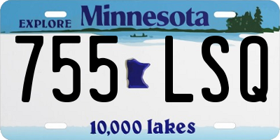 MN license plate 755LSQ
