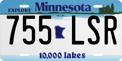 MN license plate 755LSR