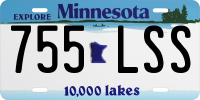 MN license plate 755LSS